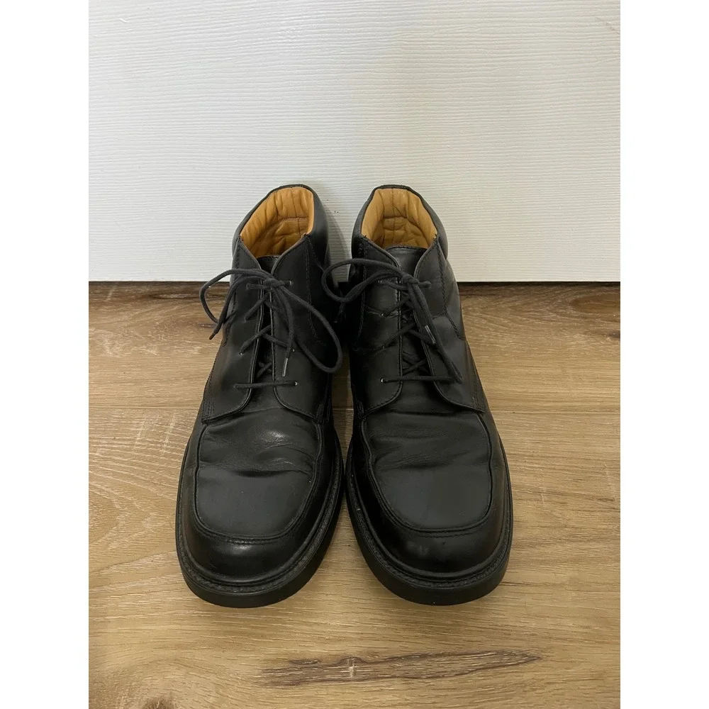 Covington Mens Black Leather Chukka Boots Made in Italy Size 8 D